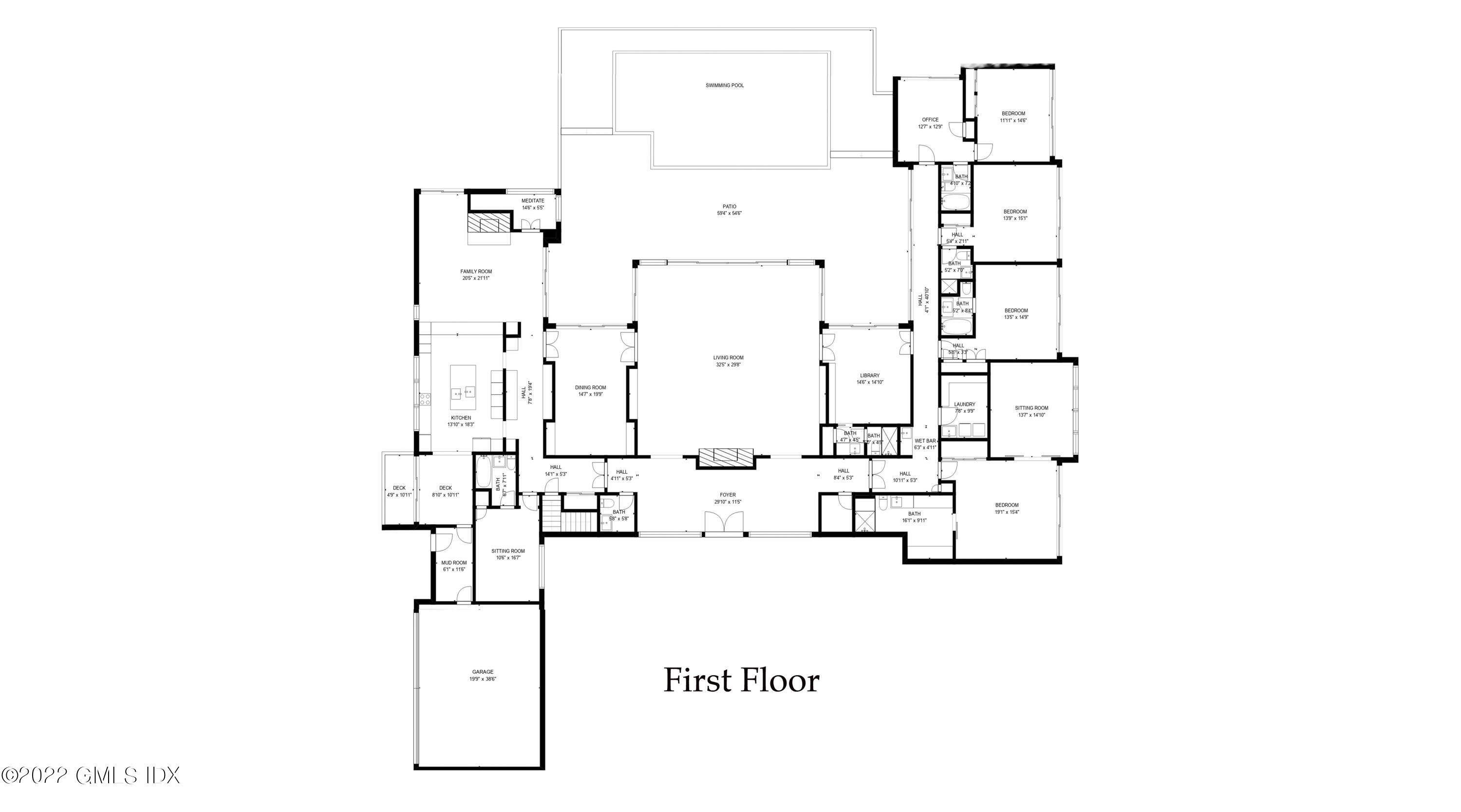 3 North Stanwich Road Greenwich, CT 06831 - Photo 34 of 35 a picture of floor plan