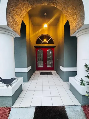 a view of front door of house