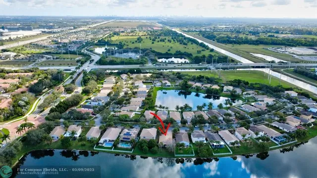 an aerial view of a city