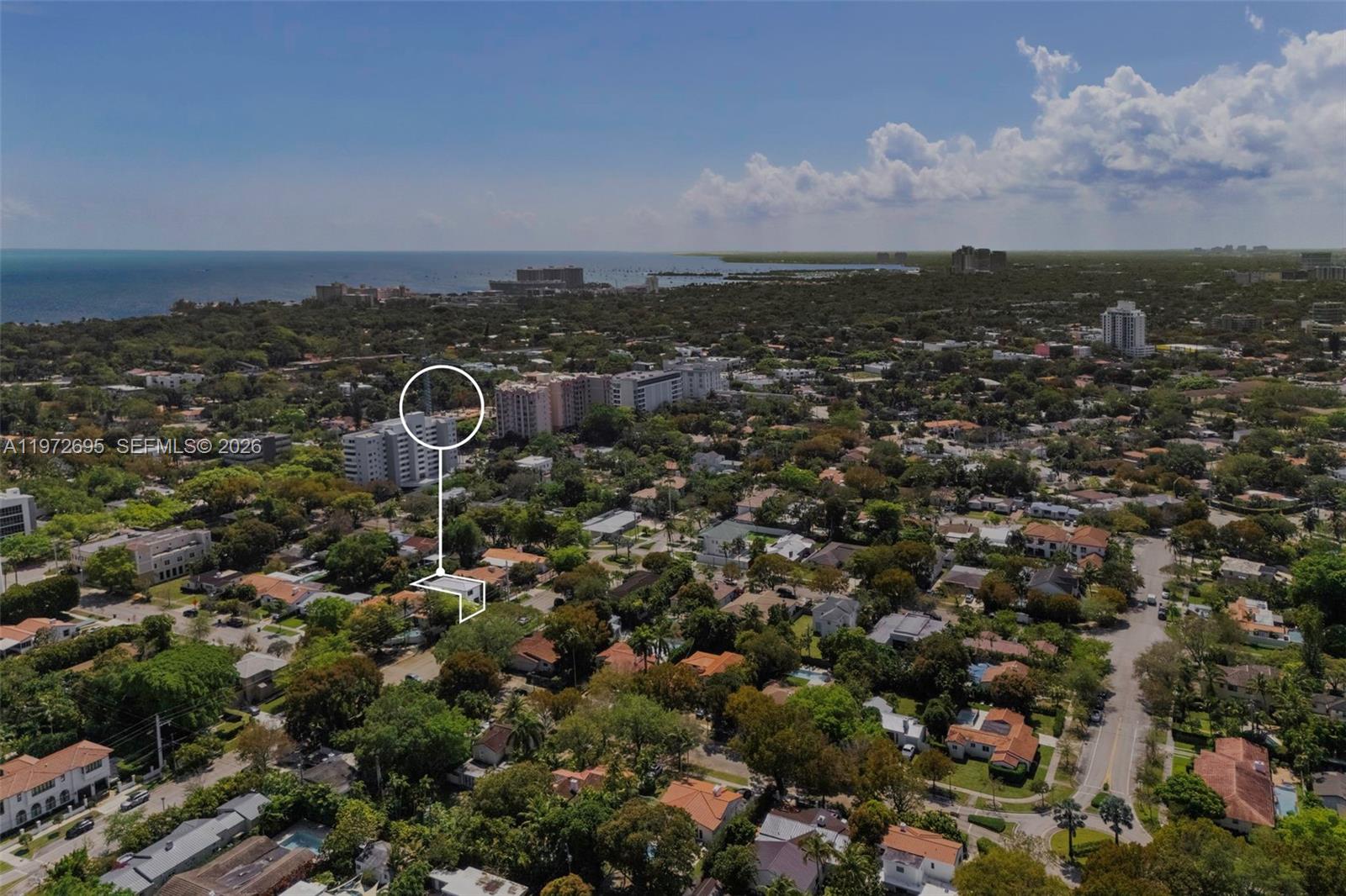 2805 Southwest 4th Avenue Miami, FL 33129 - Photo 35 of 42 an aerial view of house with yard and mountain view in back