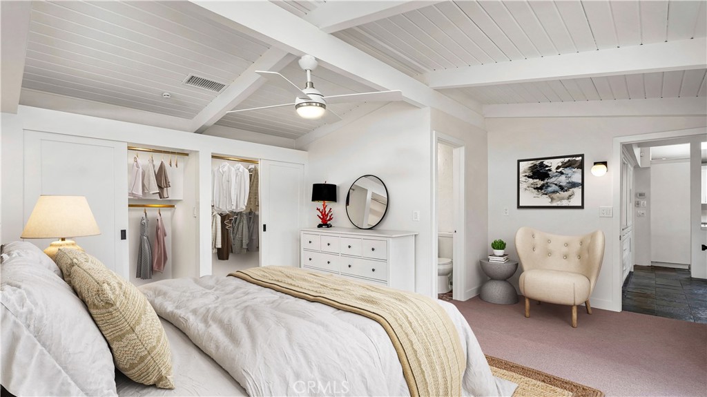 3317 Lees Avenue Long Beach, CA 90808 - Photo 6 of 75 Comfortable primary en Suite with Courtyard Access and Double Closets (Virtually Staged) - Bedroom 1 of 4