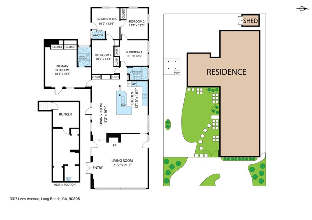 3317 Lees Avenue Long Beach, CA 90808 - Photo 75 of 75 2D Floorplan of Home and Bunker