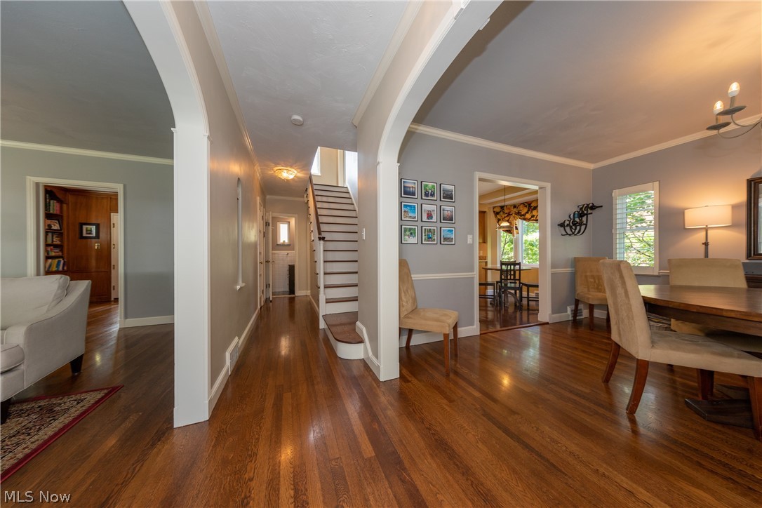 4054 Conover Road University Heights, OH 44118 - Photo 14 of 35 Center Hall and Stairs