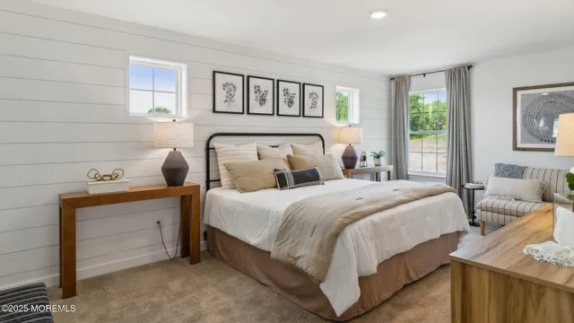 a bathroom with a double vanity sink and mirror