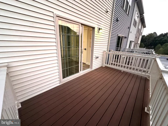 a view of a wooden deck