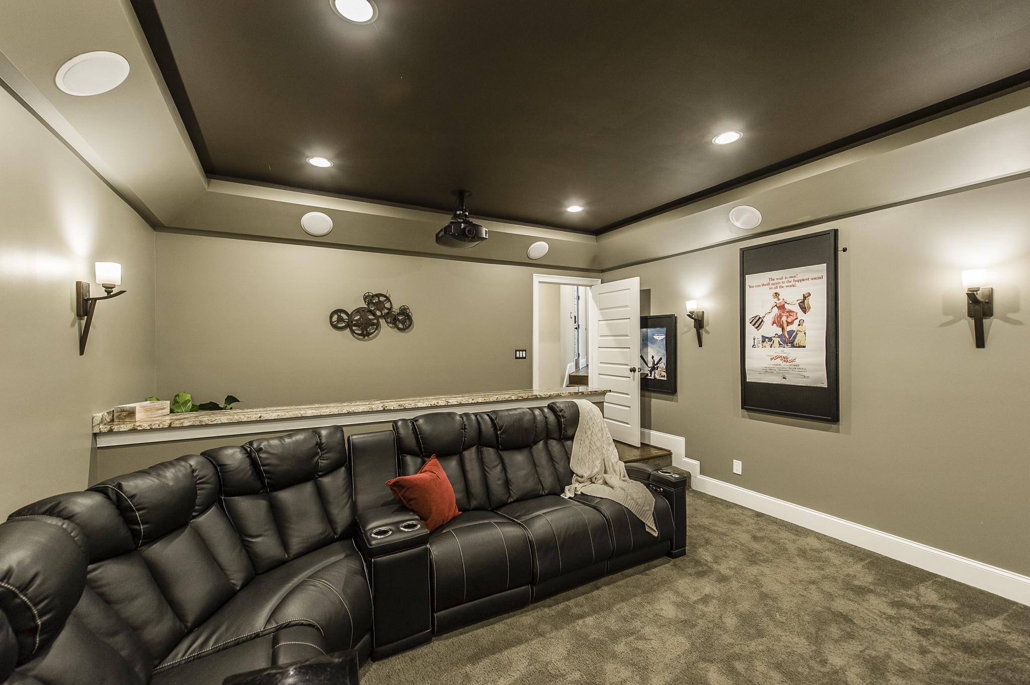 817 Burton Point Road Mount Juliet, TN 37122 - Photo 19 of 41 a media room with furniture and a projector screen