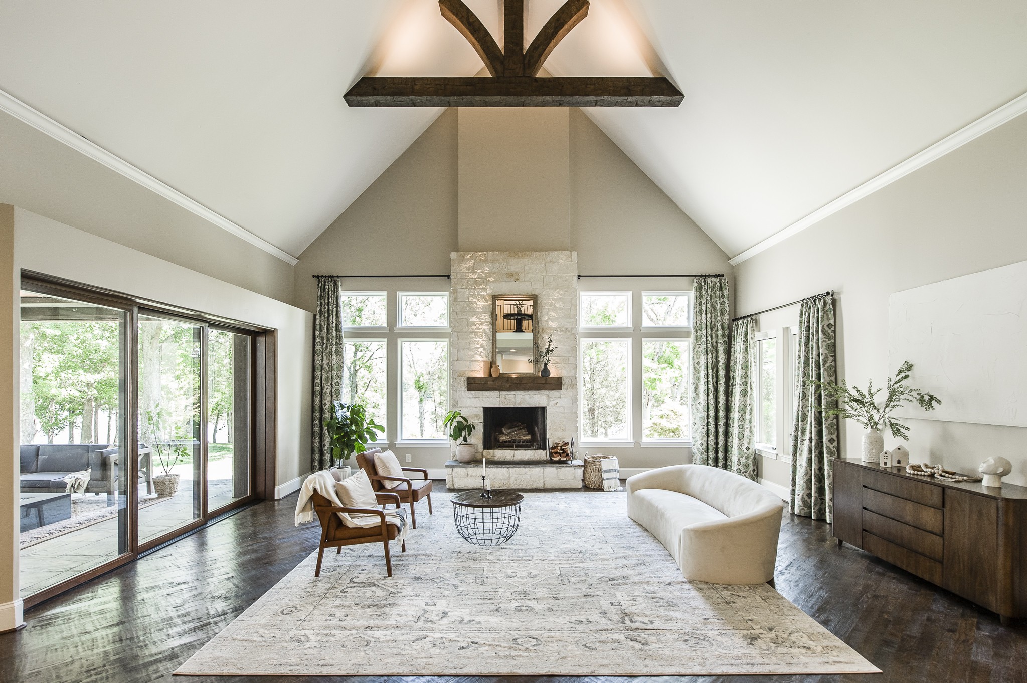 817 Burton Point Road Mount Juliet, TN 37122 - Photo 3 of 41 a living room with furniture and a fireplace