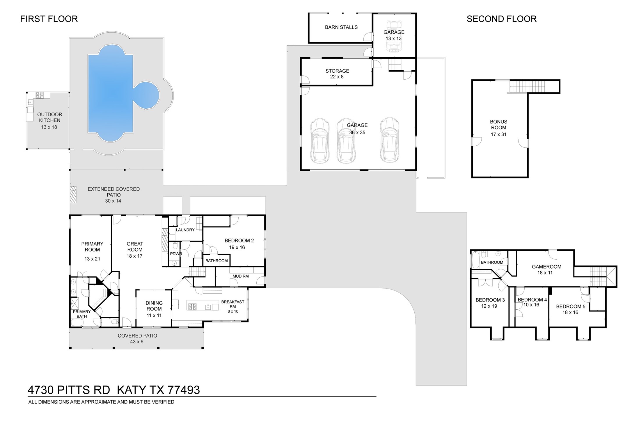 4730 Pitts Road Katy, TX 77493 - Photo 36 of 36 Please note, room sizes are estimated and should be confirmed by the buyer.