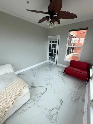 a living room filled with furniture