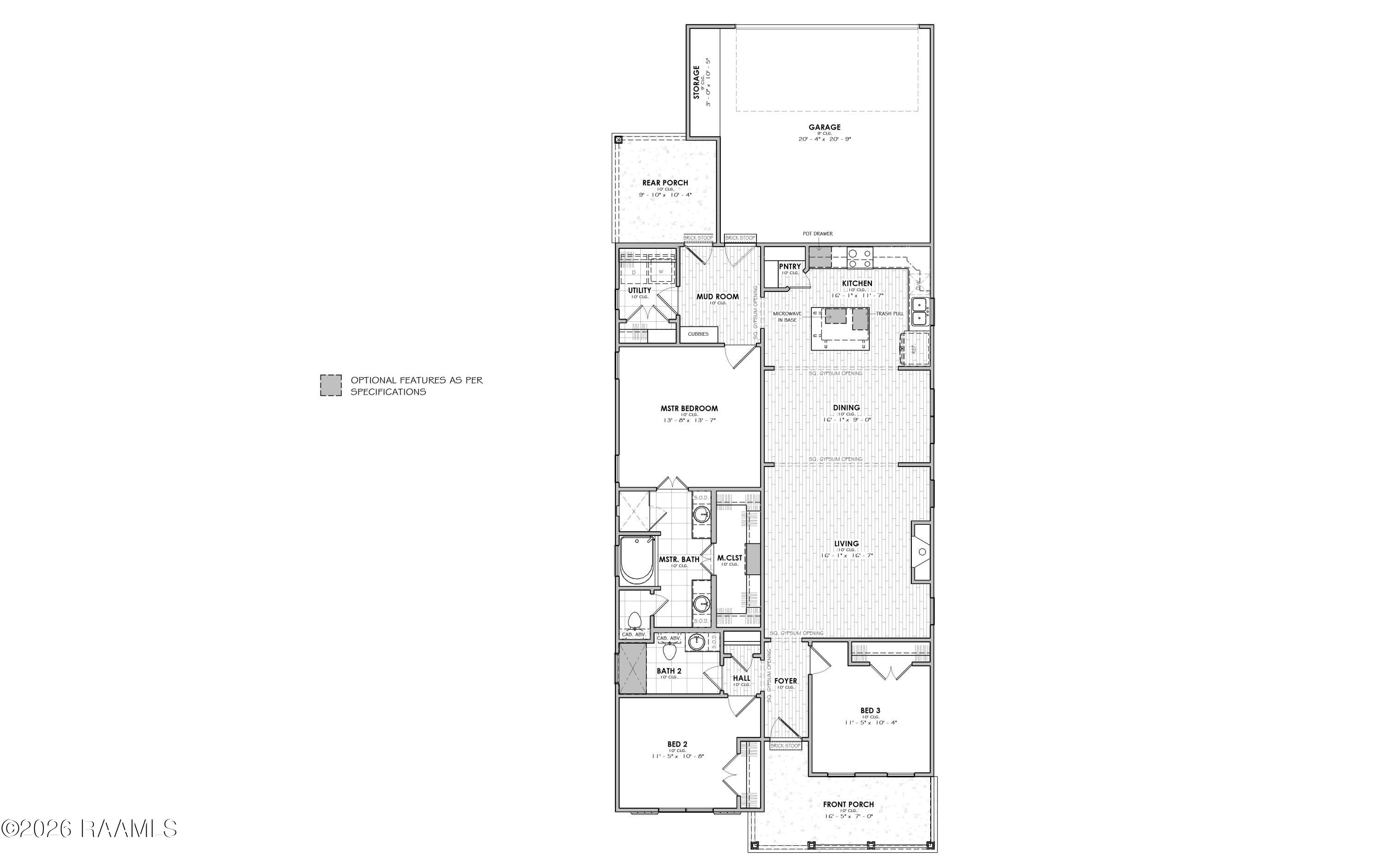 408 Rue Gambetta Lafayette, LA 70507 - Photo 47 of 51 Florence Farmhouse I - Base Plan_2026051