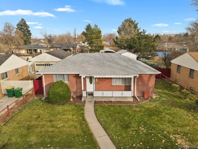 a aerial view of a house