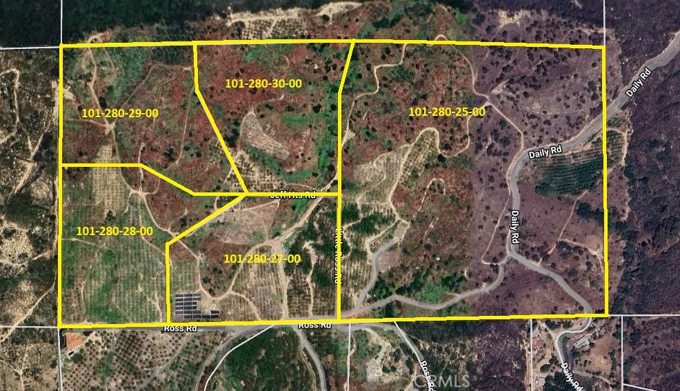 40390 Ross Road Fallbrook, CA 92028 - Photo 34 of 34 Aerial Showing all 5 parcels