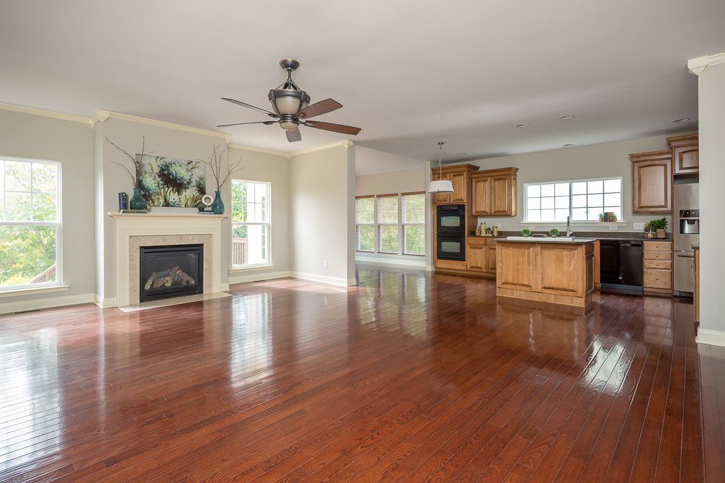 159 Locke Woods Road Raleigh, NC 27603 - Photo 4 of 17 Beautiful, warm hardwoods throughout the main floor Den/Family/Great Room