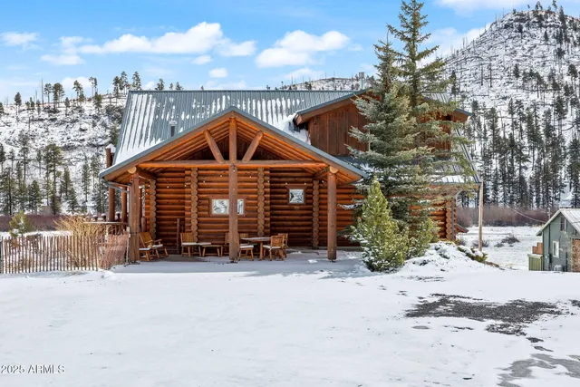 a view of snow on the ground