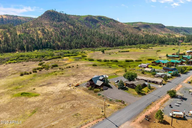 a view of a lake with a mountain