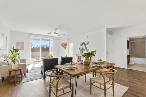 a kitchen with lots of counter top space