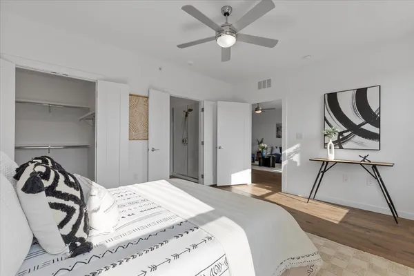 a living room with furniture potted plant and a fireplace