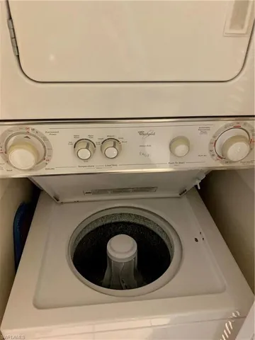 a close up view of washer and dryer