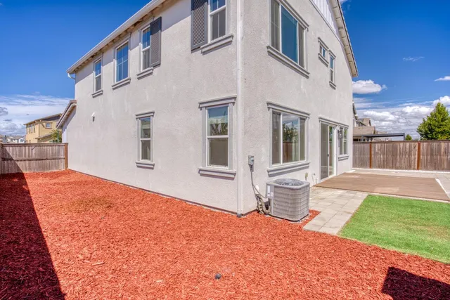 a backyard of a house