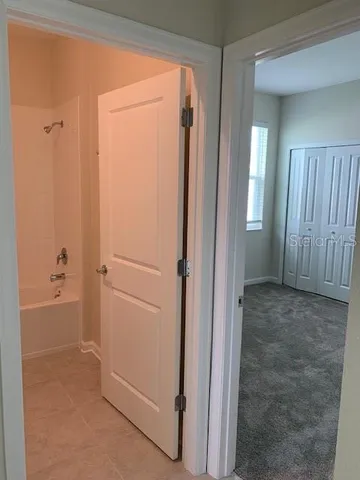 an empty room with a window