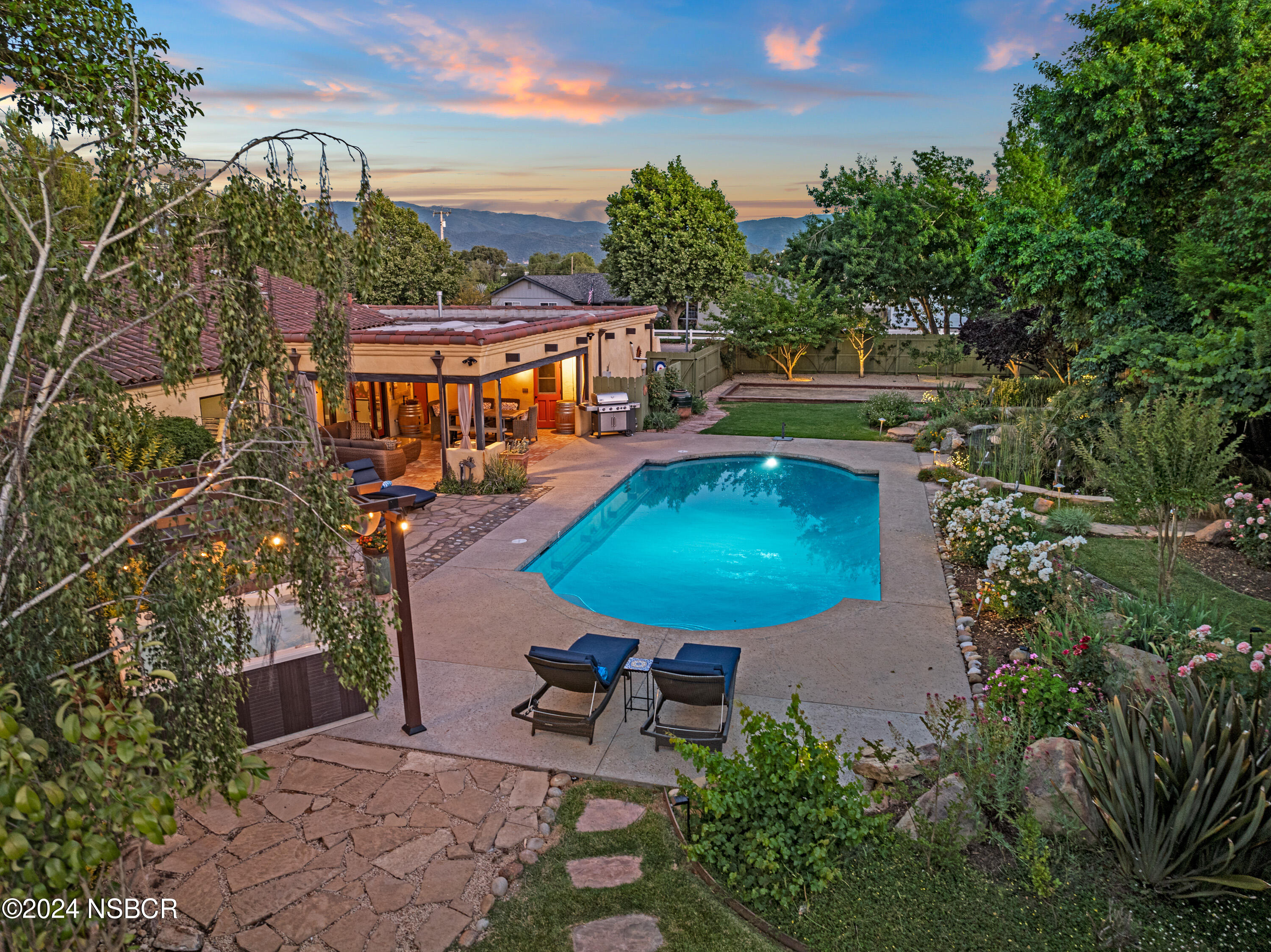 Undisclosed Address Santa Ynez, CA 93460 - Photo 26 of 43 an aerial view of a house with yard swimming pool and outdoor seating