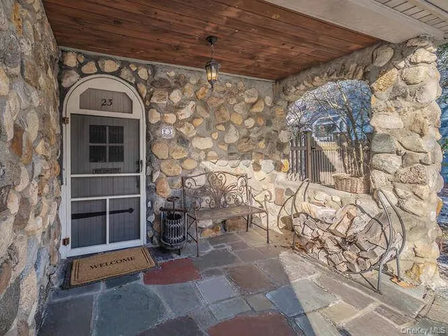 a view of a door of the house