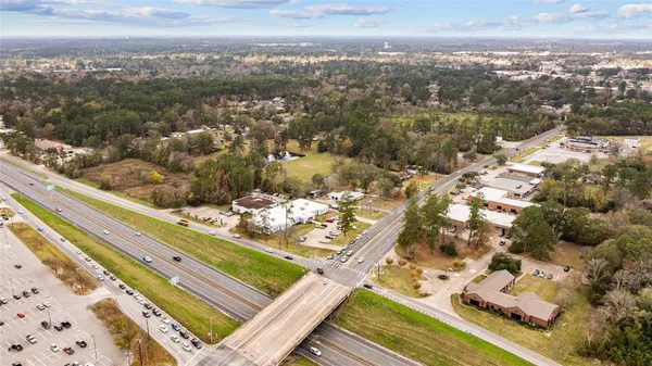 an aerial view of a city
