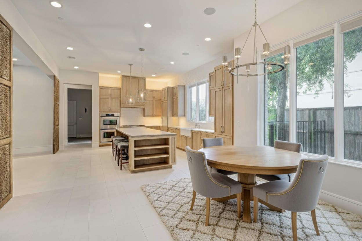 247 Piney Point Road Piney Point Village, TX 77024 - Photo 13 of 40 a dining hall with stainless steel appliances a table and chairs