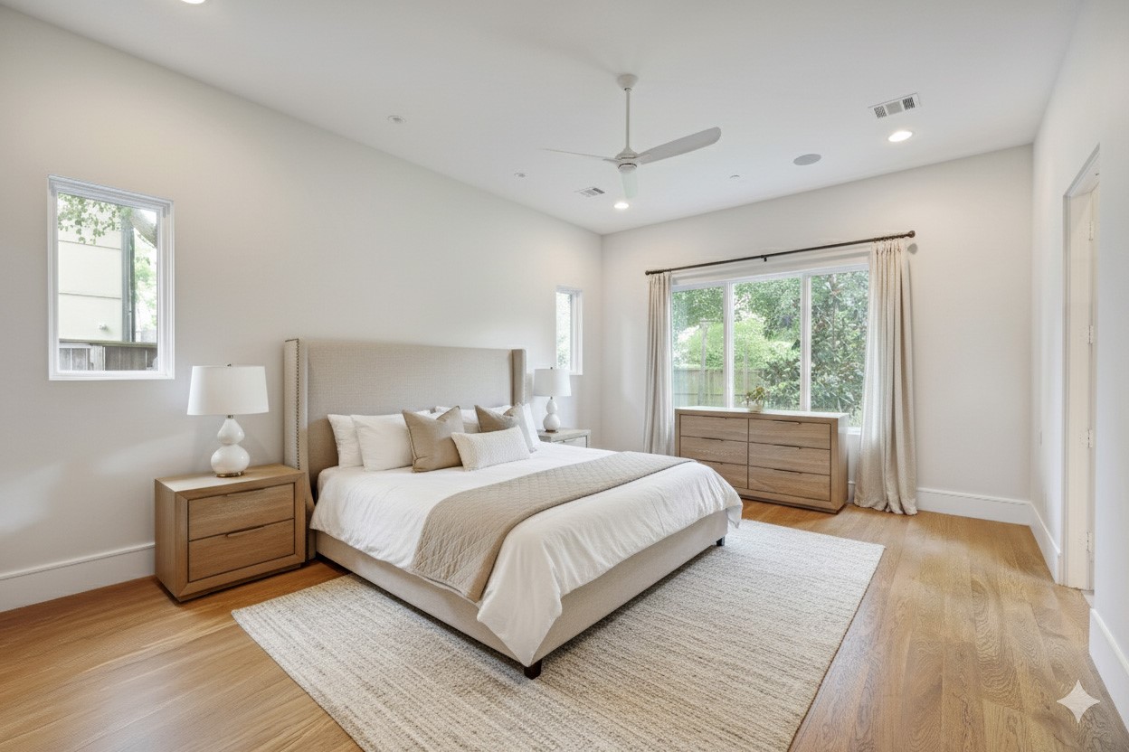 247 Piney Point Road Piney Point Village, TX 77024 - Photo 17 of 40 a bedroom with a large bed and a window