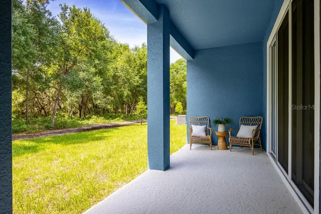 a view of an outdoor space and swimming pool