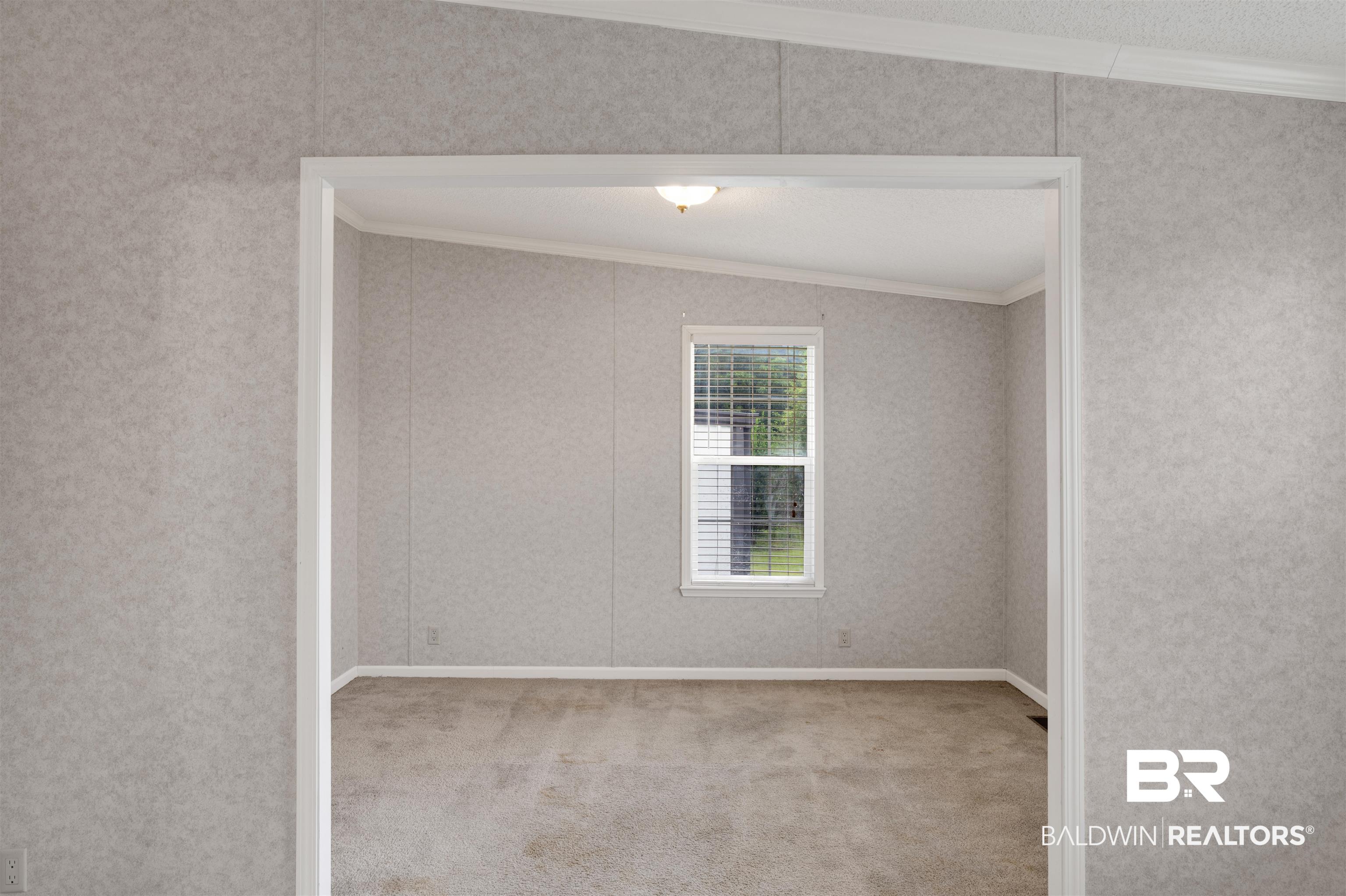 25700 County Road 71 Robertsdale, AL 36567 - Photo 20 of 40 Carpeted spare room featuring ornamental molding
