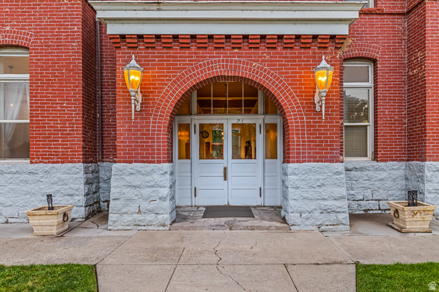 21 North Main Street Kingston, UT 84743 - Photo 27 of 107 Doorway to property with brick siding and french doors