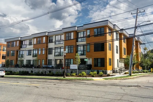 a front view of a building