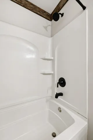 a bathroom with a tub