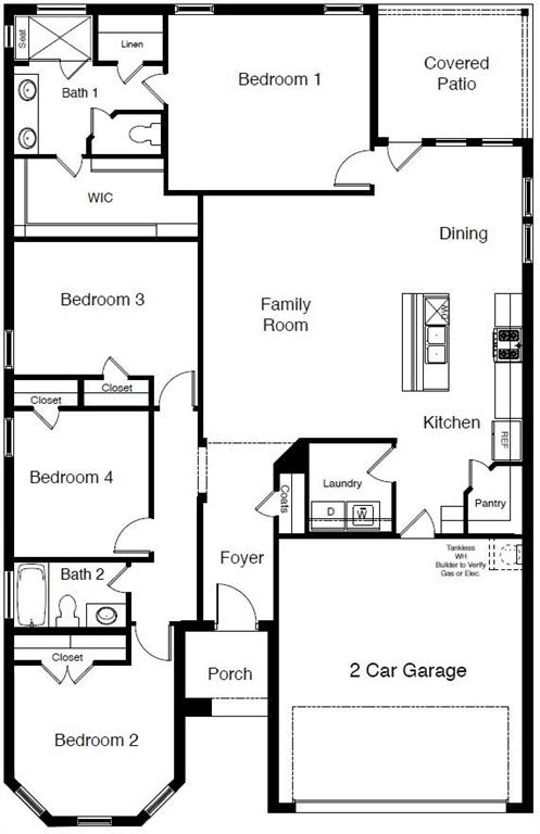 1911 Cherokee Lane Cleburne, TX 76033 - Photo 39 of 39 D.R. Horton's Portales Floorplan - All Home and community information, including pricing, included features, terms, availability and amenities, are subject to change at any time without notice or obligation. All Drawings, pictures, photographs, video, square footages, floor plans, elevations, features, colors and sizes are approximate for illustration purposes only and will vary from the homes as built.