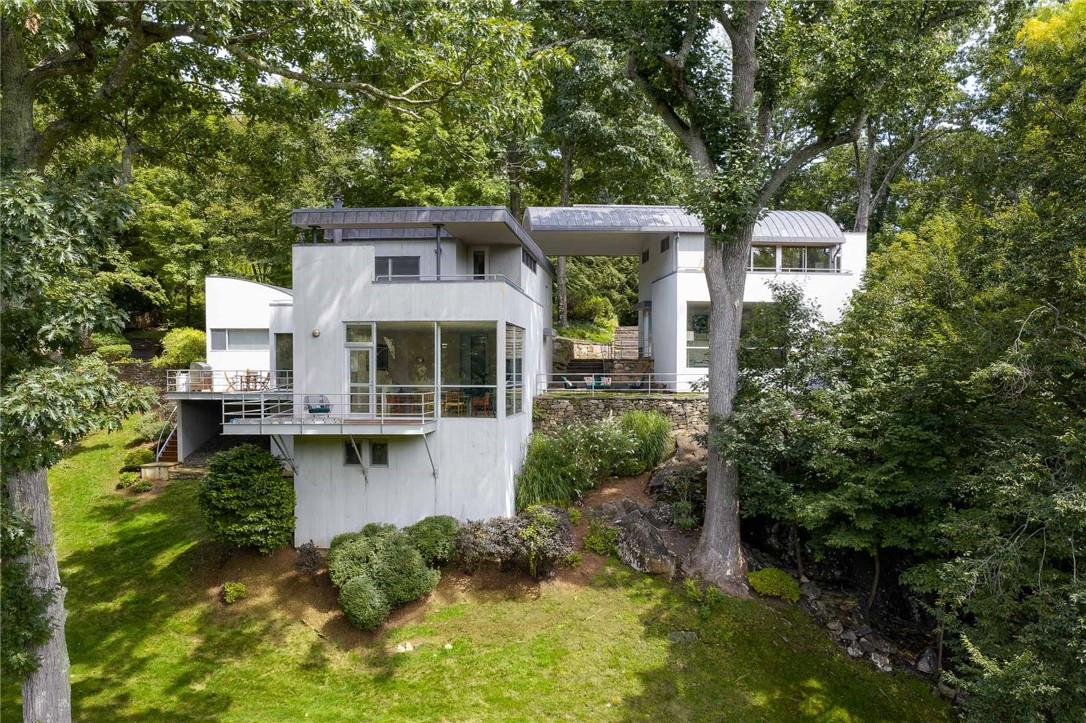 front view of a house with a small yard