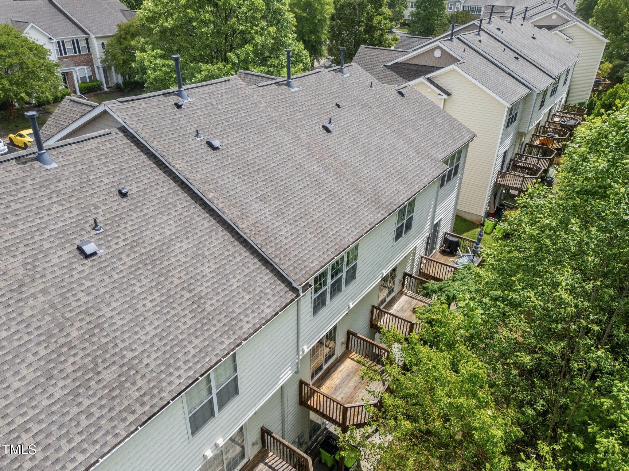 214 Cedar Elm Road Durham, NC 27713 - Photo 29 of 35 an aerial view of house with yard and mountain view in back