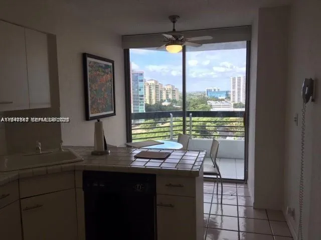 a view of a window with kitchen view