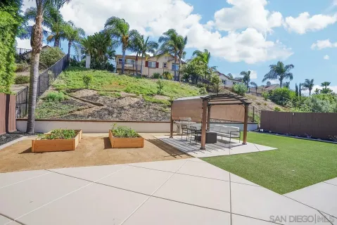 a view of an outdoor space and sitting space