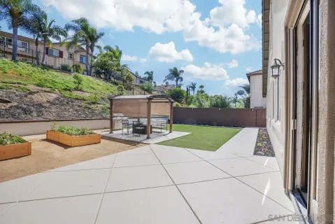 a view of outdoor space with seating area