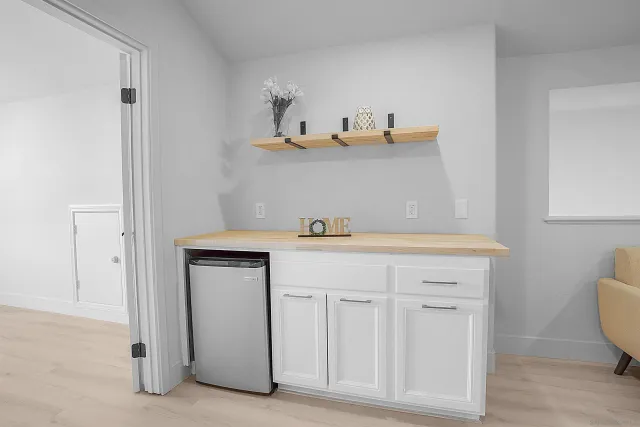 an empty room with a window