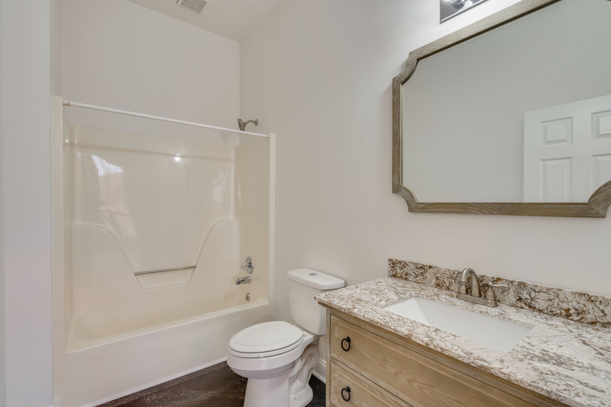 609 Floating Mill Village Road Silver Point, TN 38582 - Photo 28 of 64 a bathroom with a granite countertop sink toilet and shower