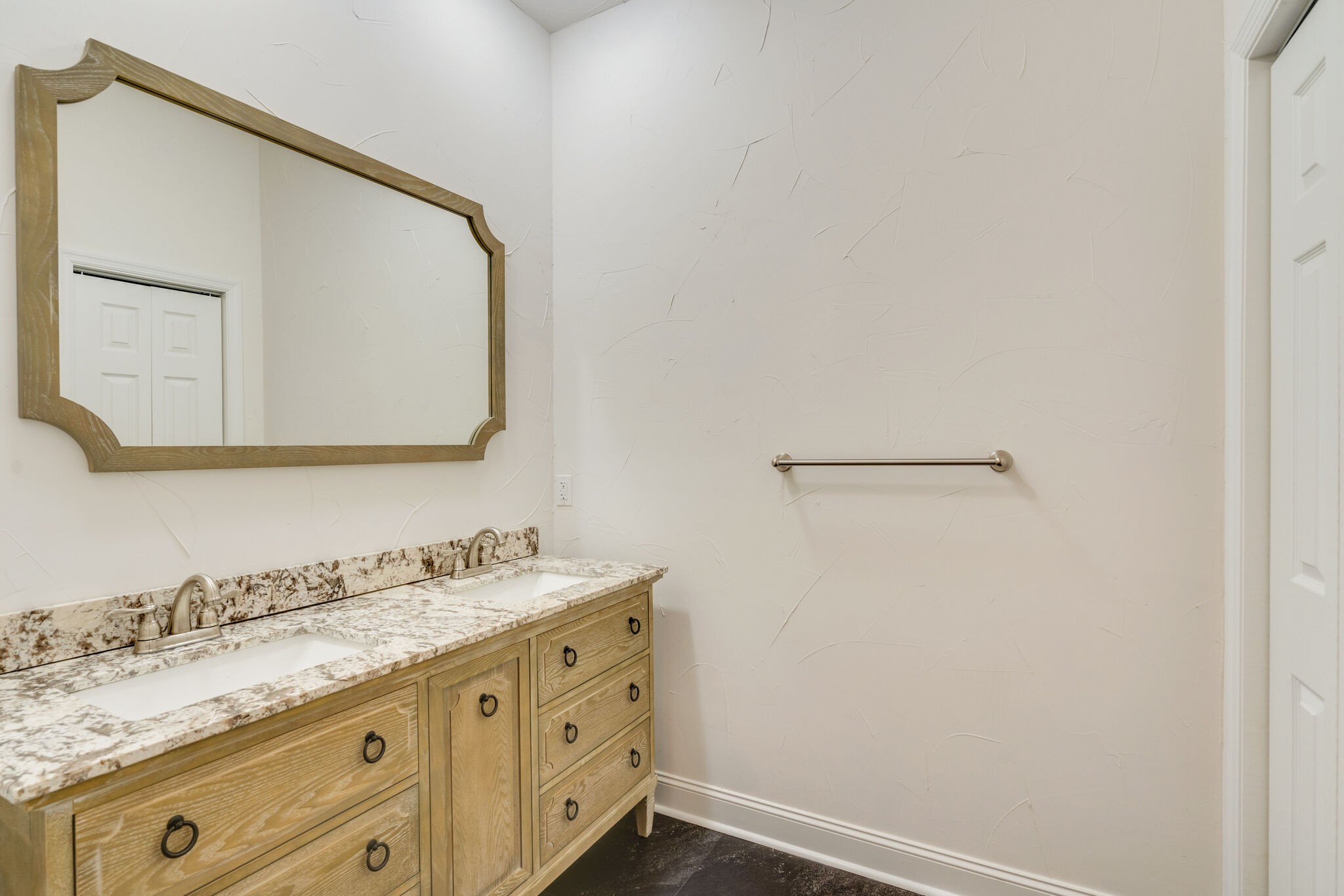 609 Floating Mill Village Road Silver Point, TN 38582 - Photo 32 of 64 a bathroom with a granite countertop sink and a mirror