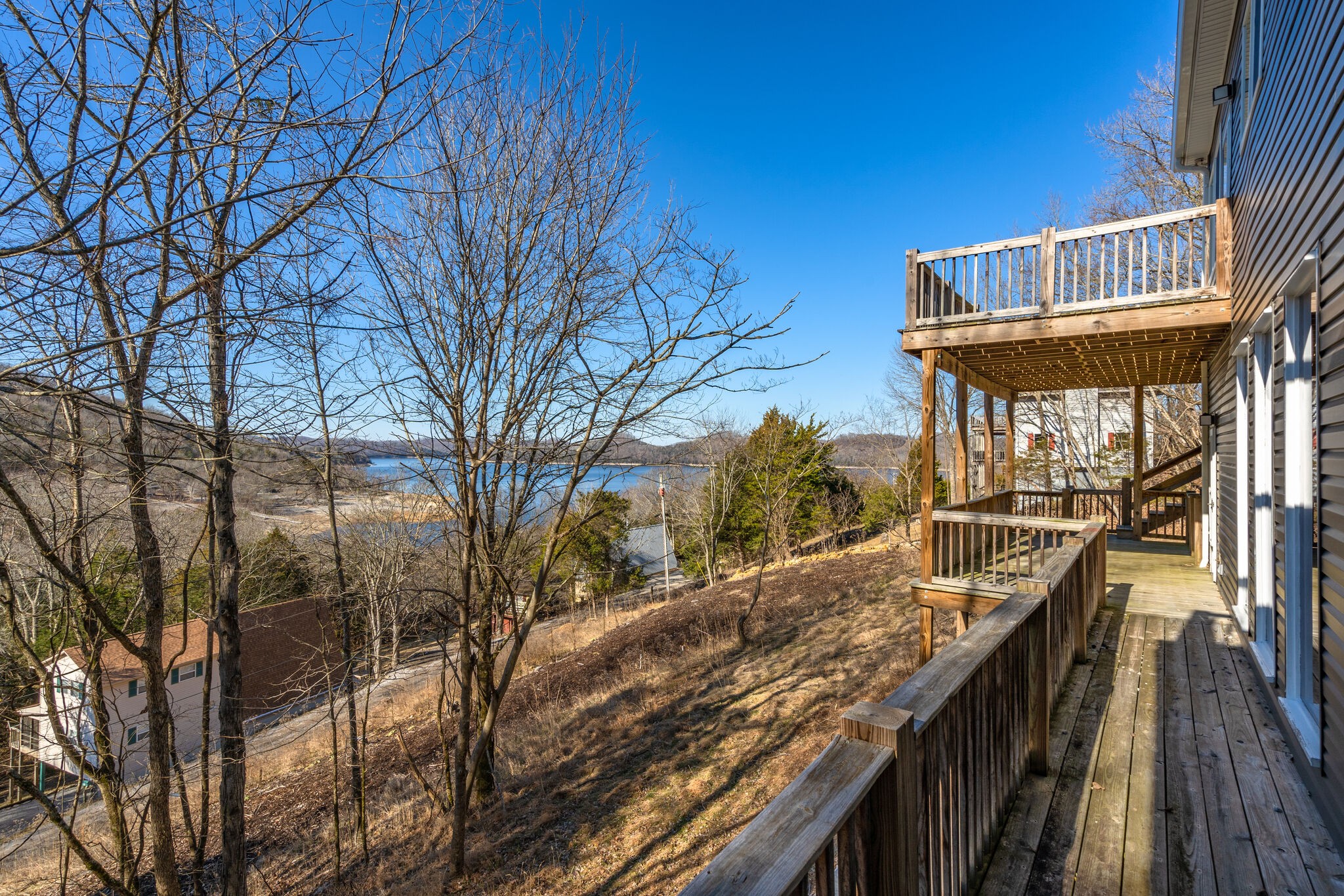 609 Floating Mill Village Road Silver Point, TN 38582 - Photo 42 of 64 a view of balcony with wooden floor and fence