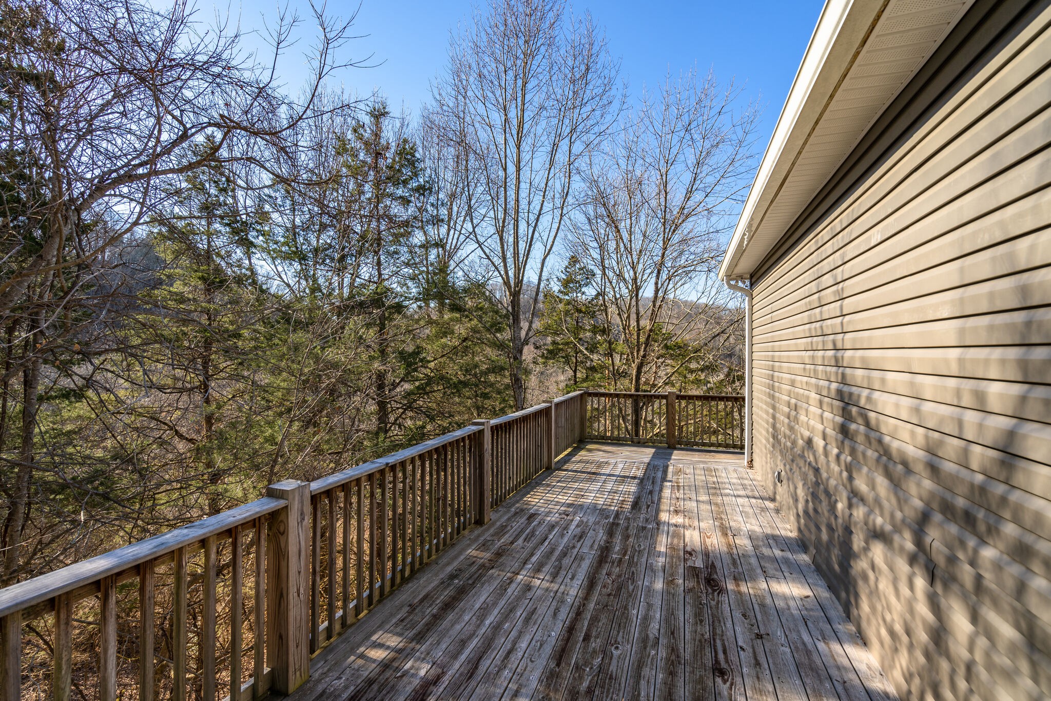 609 Floating Mill Village Road Silver Point, TN 38582 - Photo 44 of 64 a view of balcony with wooden floor and fence