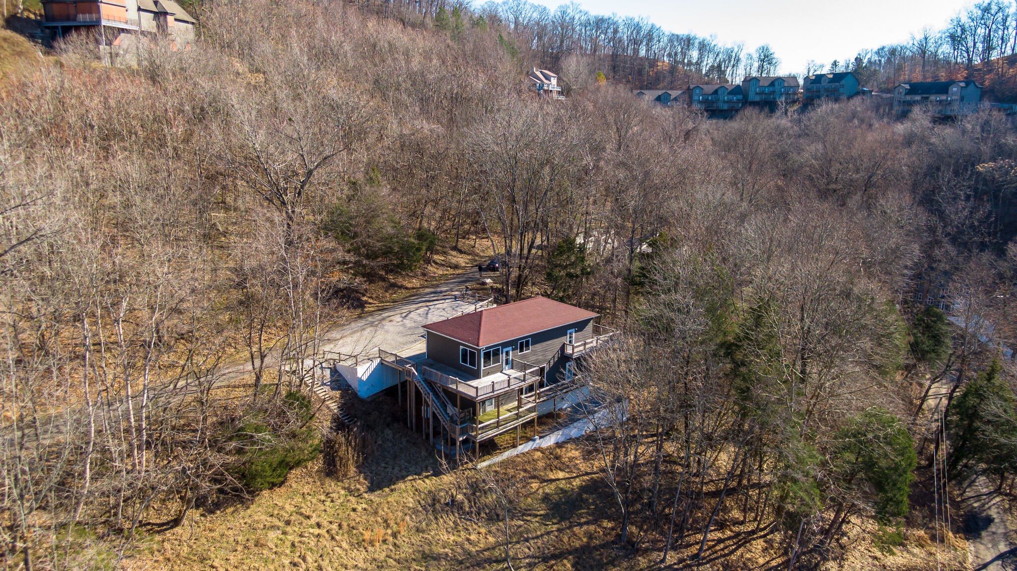 609 Floating Mill Village Road Silver Point, TN 38582 - Photo 56 of 64 a view of a table and chairs on the roof