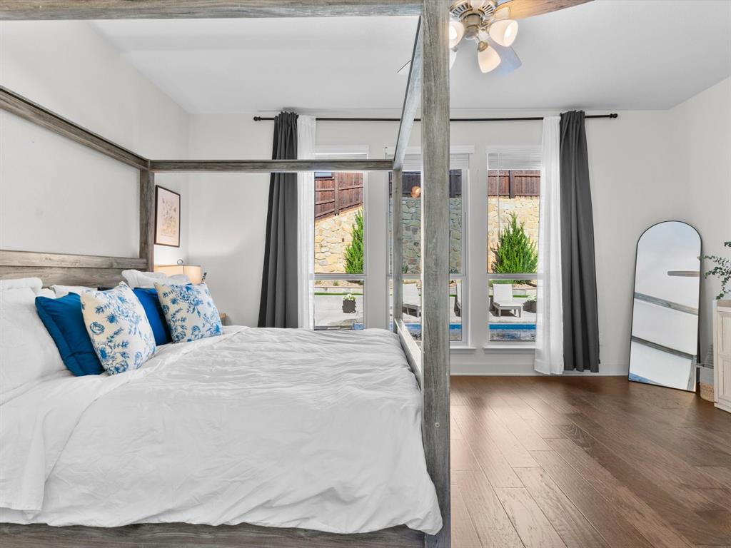112 Pecan Court Rhome, TX 76078 - Photo 17 of 38 Spacious primary suite offering comfort, privacy, and a peaceful retreat at the end of the day.