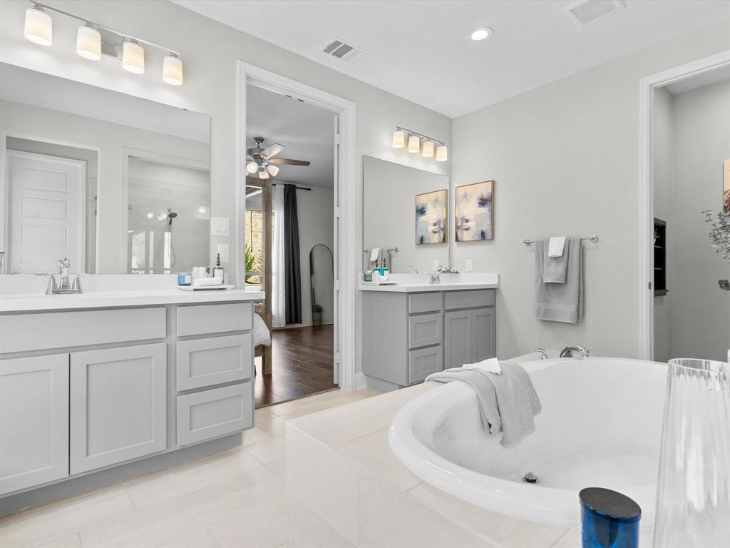 112 Pecan Court Rhome, TX 76078 - Photo 21 of 38 Primary bathroom featuring a well-designed layout with plenty of space for daily routines.