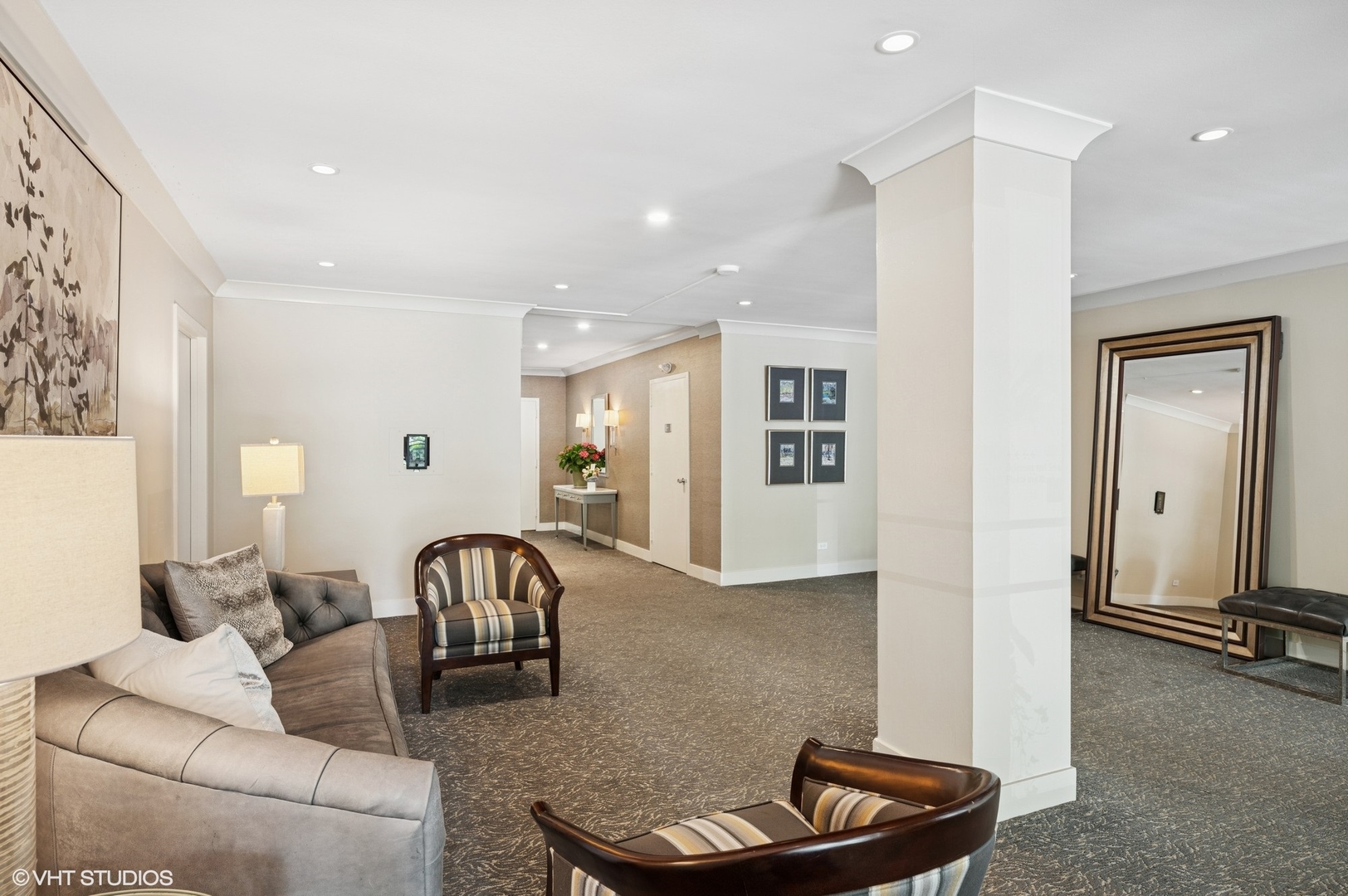 1440 Sheridan Road, Unit 101 Wilmette, IL 60091 - Photo 13 of 16 a living room with furniture and a wooden floor