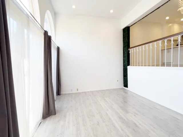 a view of hallway with stairs